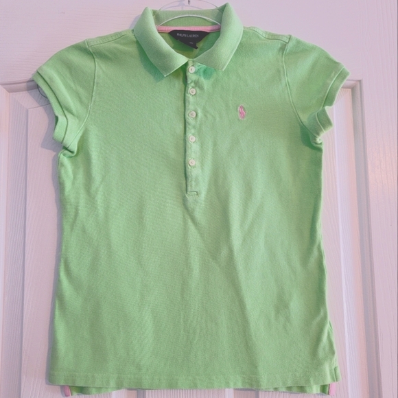 Ralph Lauren Other - Ralph Lauren girls green and pink polo